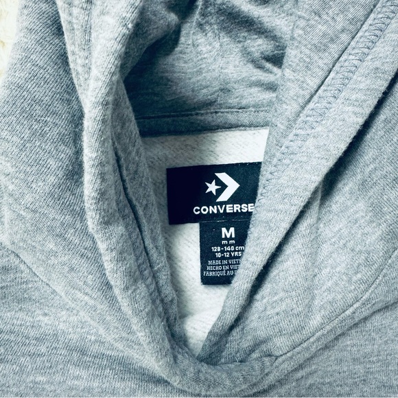 Converse Youth Girls Hoodie With Foil Pink Leopard Lettering - Picture 3 of 6